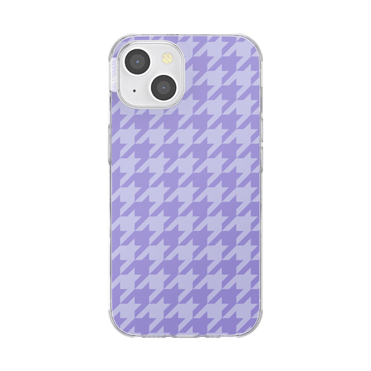 Lilac Houndstooth — iPhone 14 MagSafe Case - US 40836
