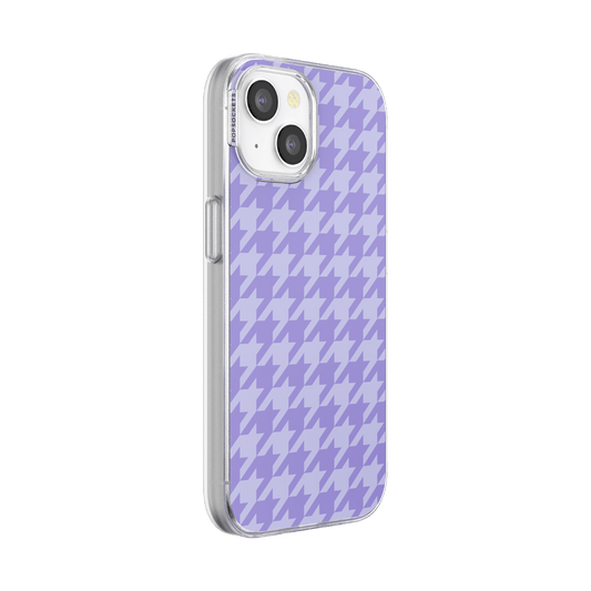 Lilac Houndstooth — iPhone 15 MagSafe Case - US 94538