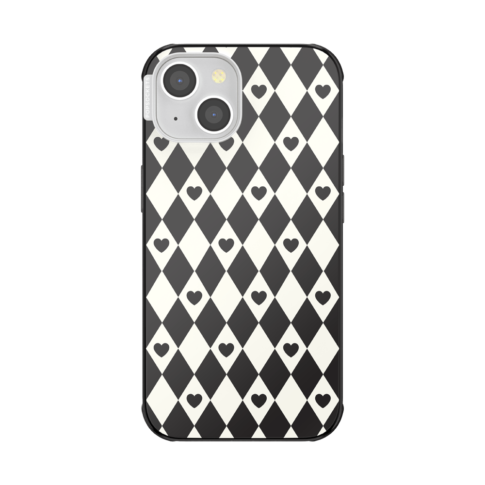 Harlequin Hearts Black  — iPhone 14 MagSafe Case - US 15561