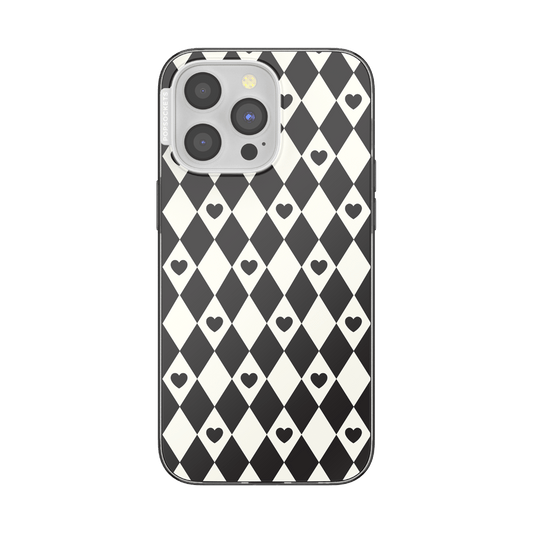 Harlequin Hearts Black — iPhone 15 Pro Max MagSafe Case - US 45552