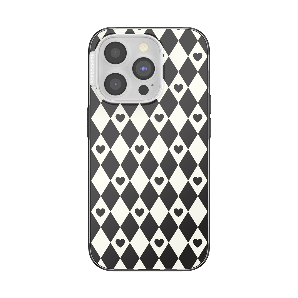 Harlequin Hearts Black — iPhone 15 Pro MagSafe Case - US 01837