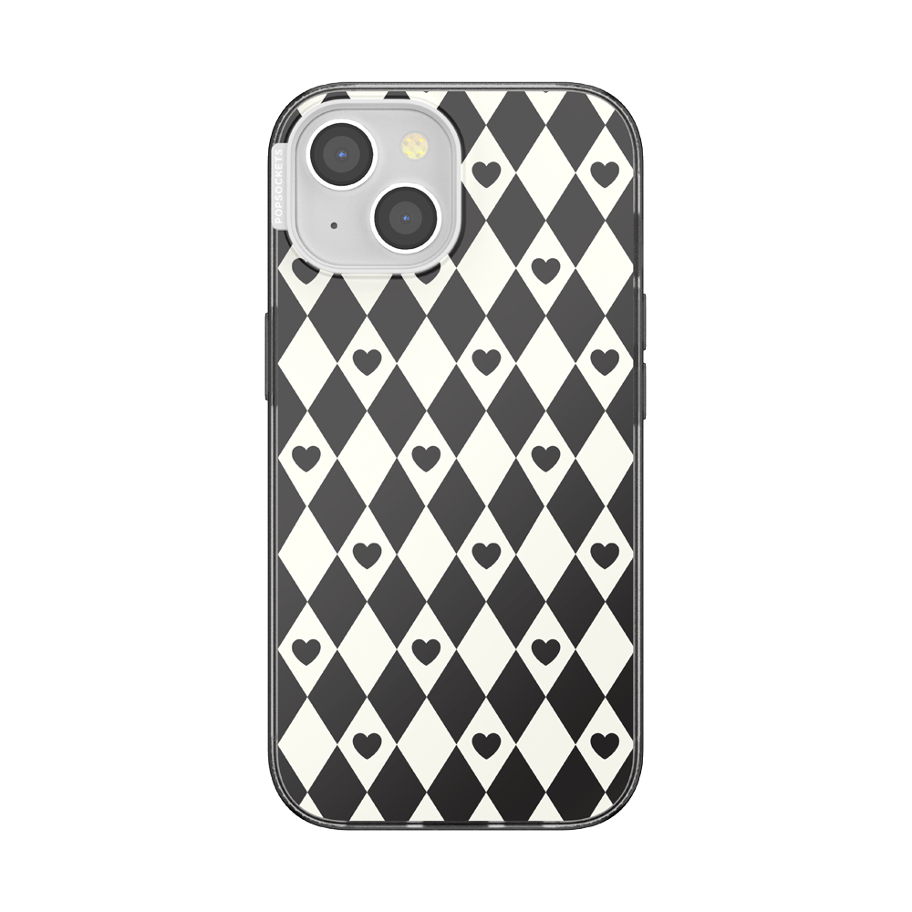 Harlequin Hearts Black  — iPhone 15 MagSafe Case - US 99232