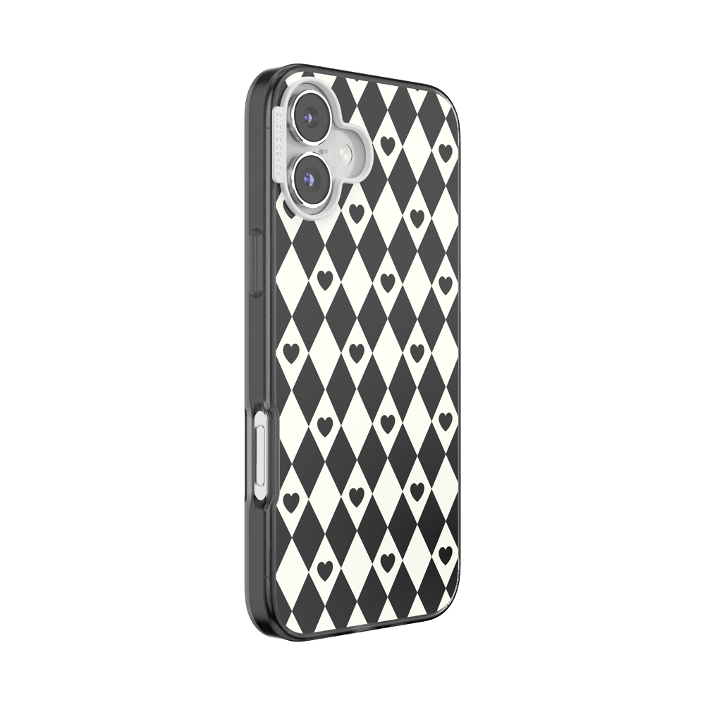 Harlequin Hearts Black — iPhone 16 Plus MagSafe Case - US 97702