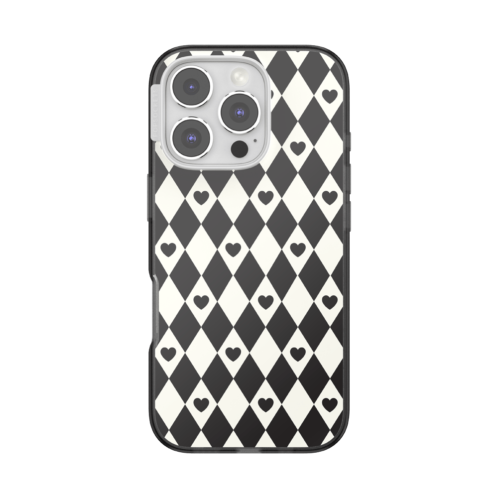 Harlequin Hearts Black — iPhone 16 Pro MagSafe Case - US 90154