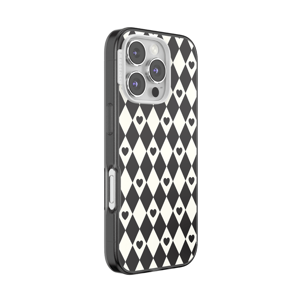 Harlequin Hearts Black — iPhone 16 Pro MagSafe Case - US 90154