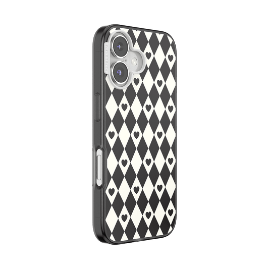 Harlequin Hearts Black — iPhone 16 MagSafe Case - US 60078