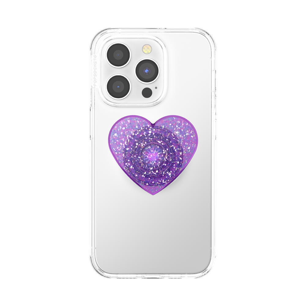 Iridescent Confetti Dreamy Heart — Adhesive PopGrip - US 76399