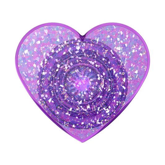 Iridescent Confetti Dreamy Heart — Adhesive PopGrip - US 18240
