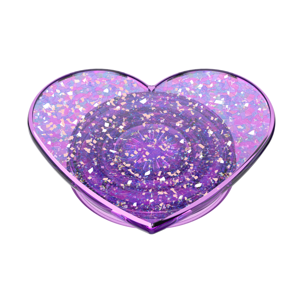 Iridescent Confetti Dreamy Heart — Adhesive PopGrip - US 18240