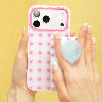 Blush Gingham — iPhone 14 Plus MagSafe Case - US 24101