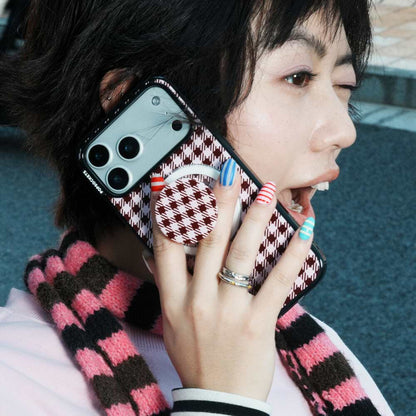 Black Cherry Gingham — iPhone 16 MagSafe Case - US 69446