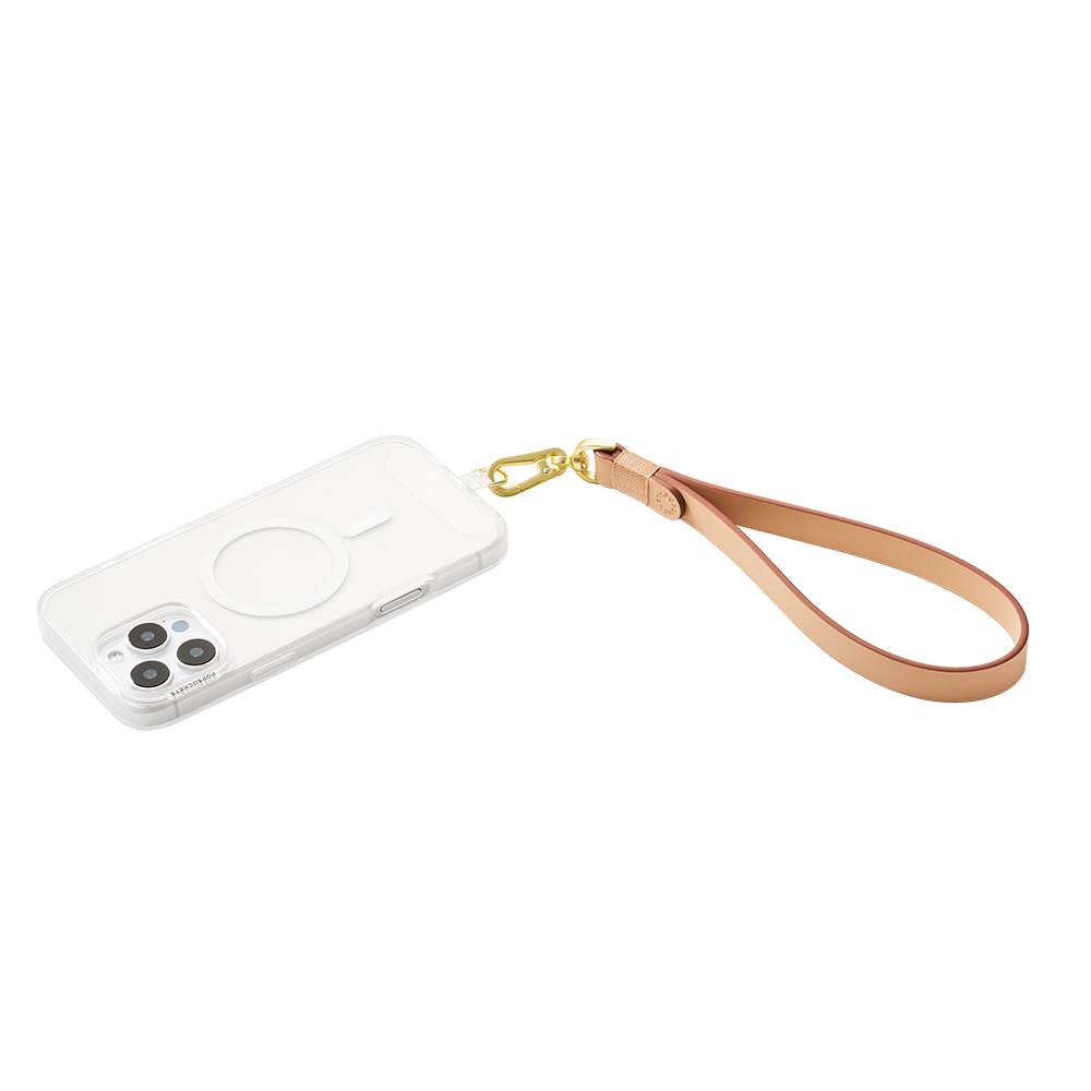 Vegan Leather Tan — Phone Wristlet - US 94632