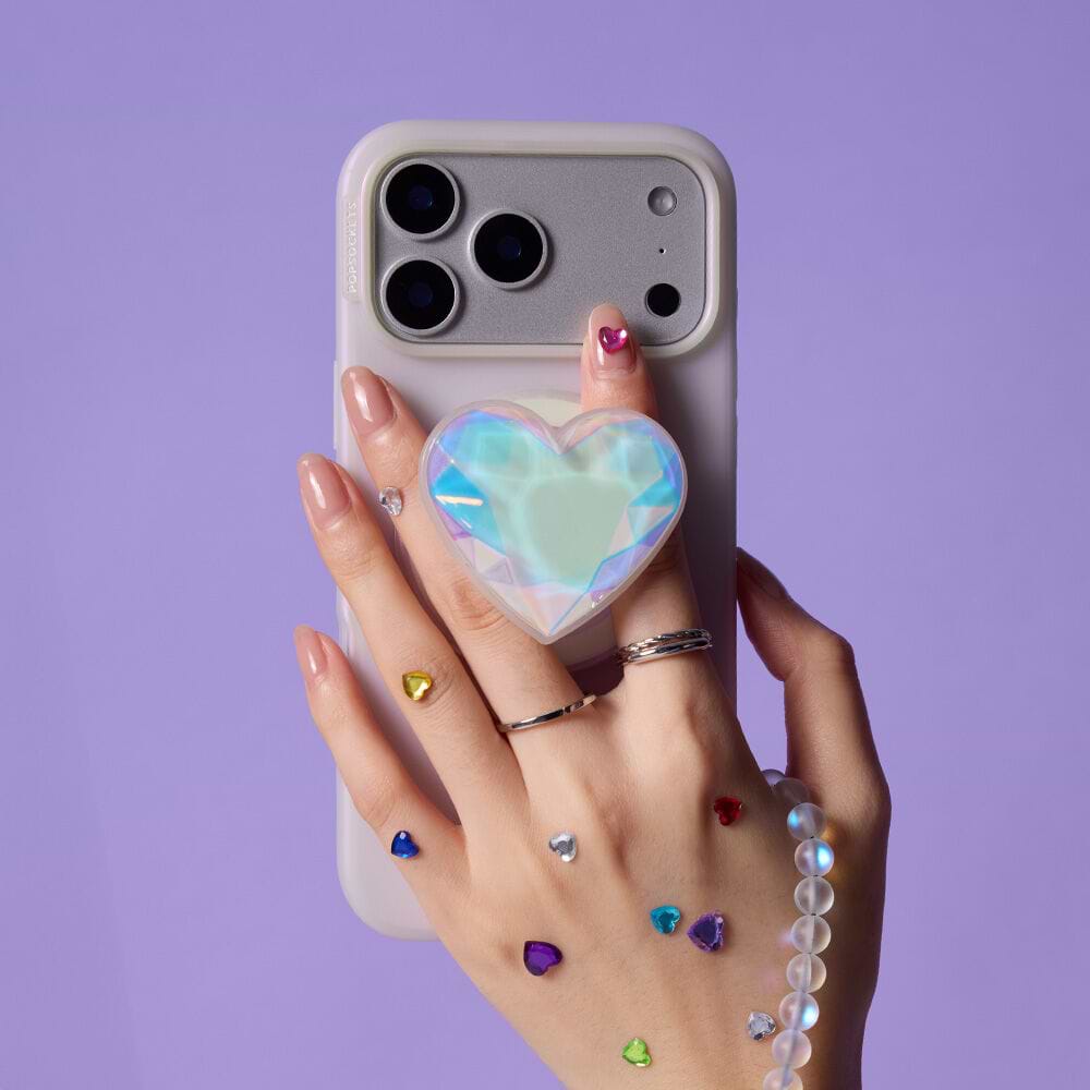 Iridescent Crystal Heart — MagSafe PopGrip - US 18214