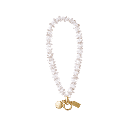 Coral Pearl Clam Charm — Phone Wristlet - US 74509